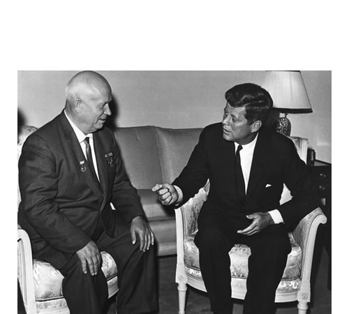 John F. Kennedy y Nikita Kruschev en Viena, 1961